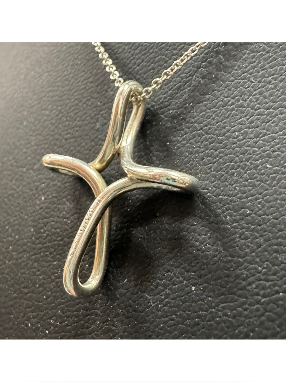 Tiffany and Co. Elsa Peretti Infinity Cross Pendant Necklace in Sterling Silver